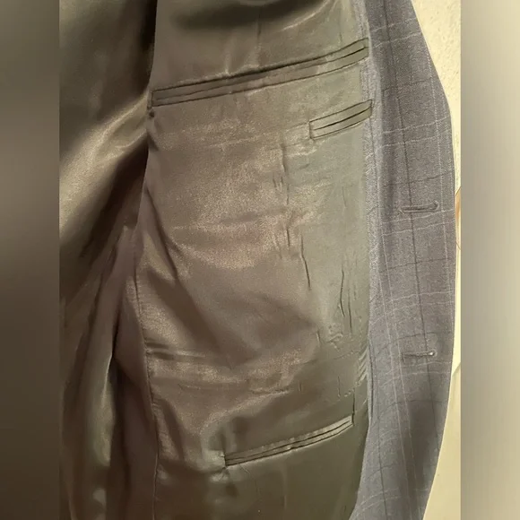 Blue pronto Uno wool suit jacket size means 44 regular - Picture 7 of 13